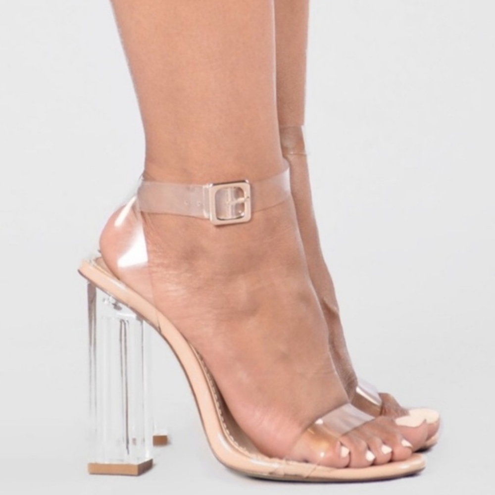 NWOT Fashion Nova The Glass Slipper Transparent